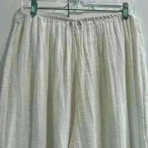 Caroline Rose Size 2X White 100% Linen Pull On
Wide Leg Pants Lightweight Travel - Picture 10 of 15